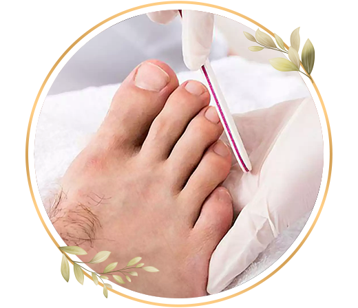 Premium crystal pedicure for men for deep cleaning, smooth skin and relaxing foot spa service at TrendMi salon