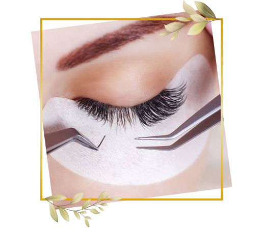 Careful lash extension work at TrendMi Salon creating soft and long-lasting volume.