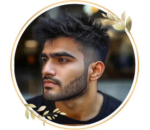 Professional men hair cut at TrendMi salon for clean, stylish and well groomed look with expert hair styling service