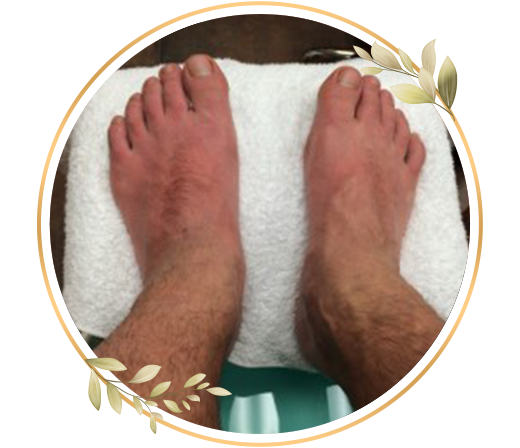 Professional ice cream pedicure for men for smooth feet, skin nourishment and relaxing foot care service at TrendMi salon