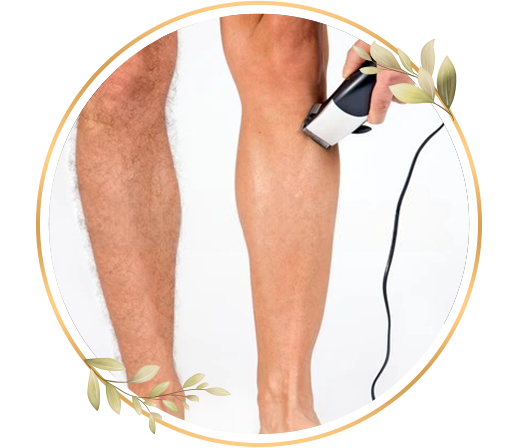 Men arm and leg shave removes unwanted hair, leaving skin smooth, clean and well-groomed at TrendMi Salon