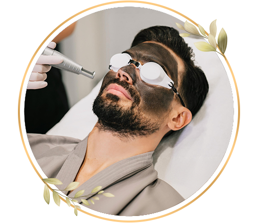 Carbon facial session focused on deep cleansing, oil control and improving overall skin clarity and texture