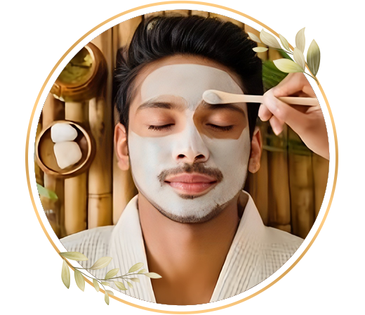 Men perfect white facial session focused on improving skin tone, enhancing brightness and achieving a smooth finish