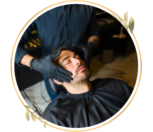 Cooling head massage with mint oil for relaxation, fresh scalp and better blood circulation